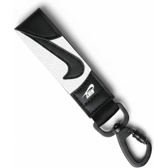 Accessories - Swoosh Key Holder - Durable Carabiner Clip for Active Lifestyles, Black/White
